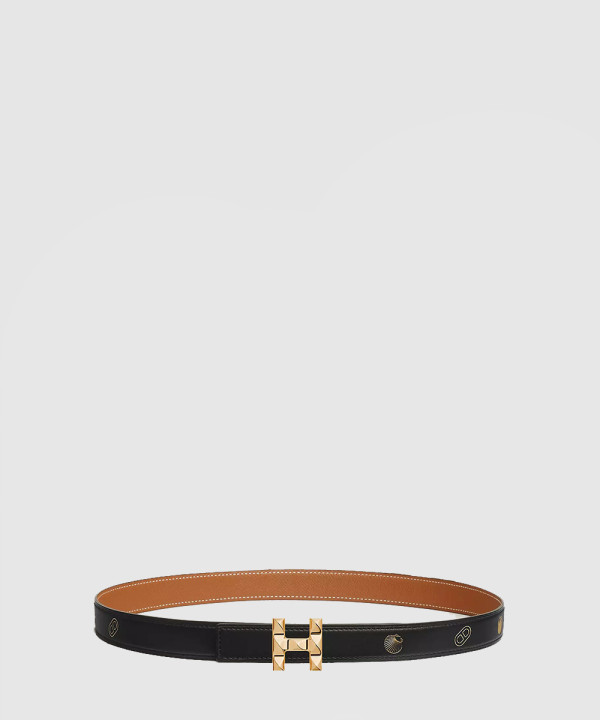 [HERMES-에르메스]미니 콘스탄스 벨트 버클 르 메르 리버시블 가죽 스트랩