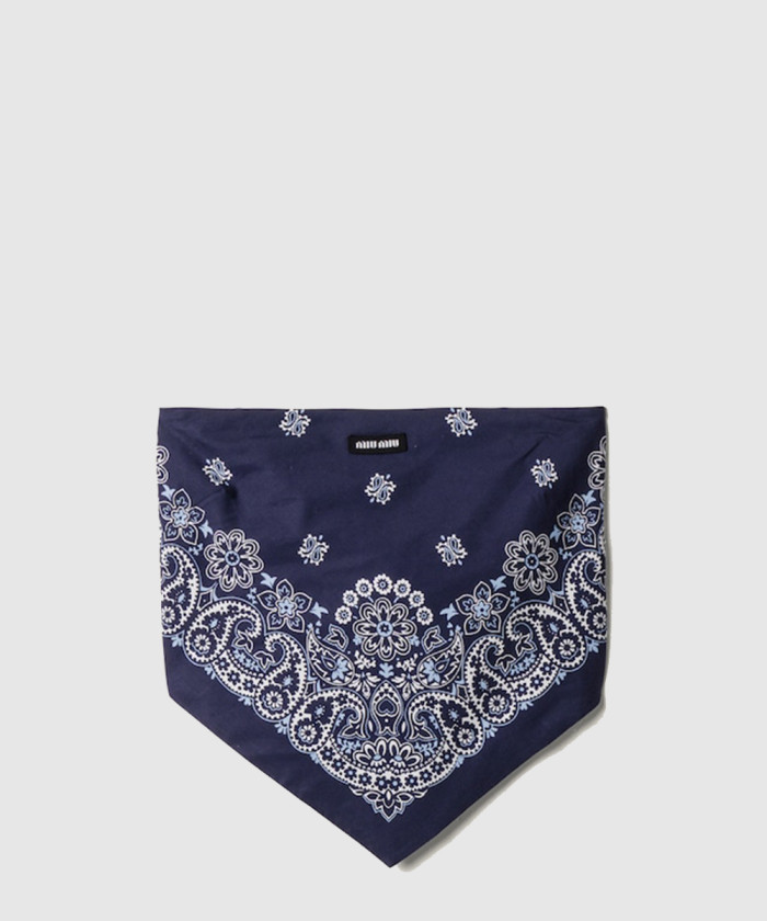 레플리카|이미테이션 miumiu-미우미우프린트된-포플린-반다나-탑-mt2008