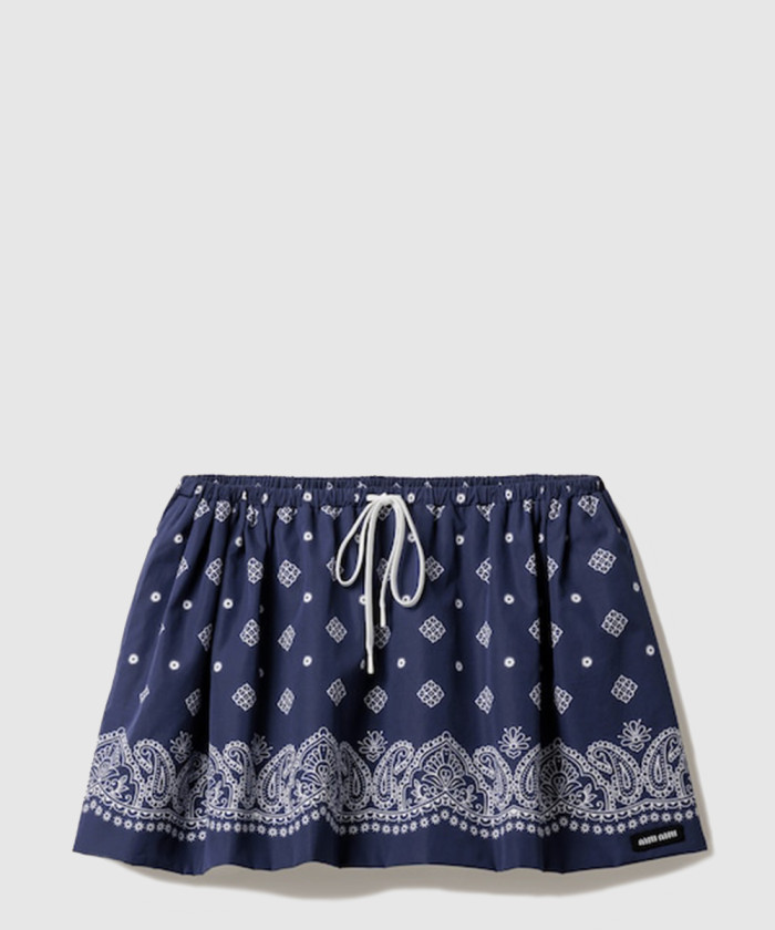 레플리카|이미테이션 miumiu-미우미우반다나-프린트-포플린-미니스커트-mg2404