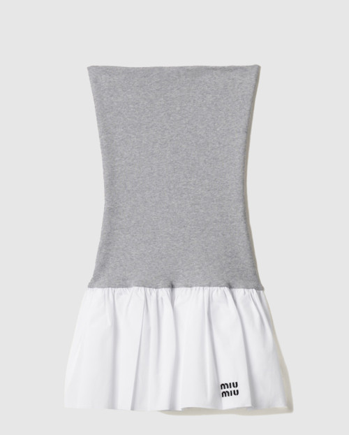 [MIUMIU-미우미우]포플린 및 저지 미니스커트 MG2466