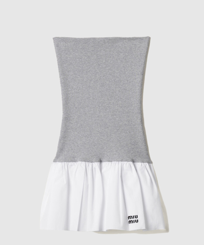 레플리카|이미테이션 miumiu-미우미우포플린-및-저지-미니스커트-mg2466
