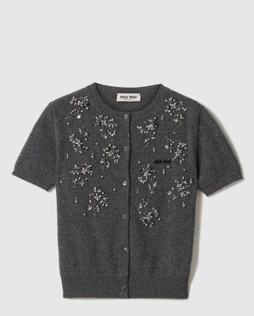 [MIUMIU-미우미우]자수 캐시미어 가디건 MMF959