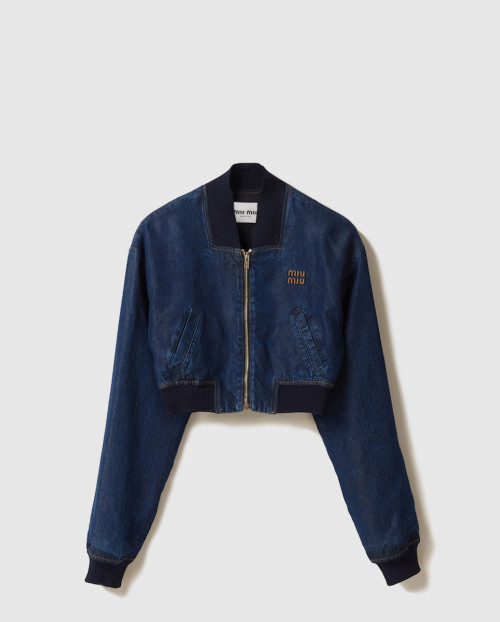 [MIUMIU-미우미우]데님 블루종 재킷 GWB181
