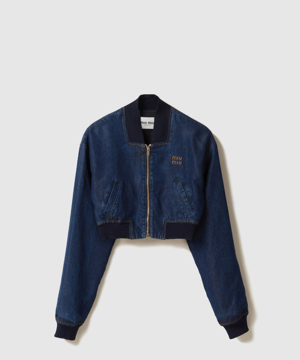[MIUMIU-미우미우]데님 블루종 재킷 GWB181