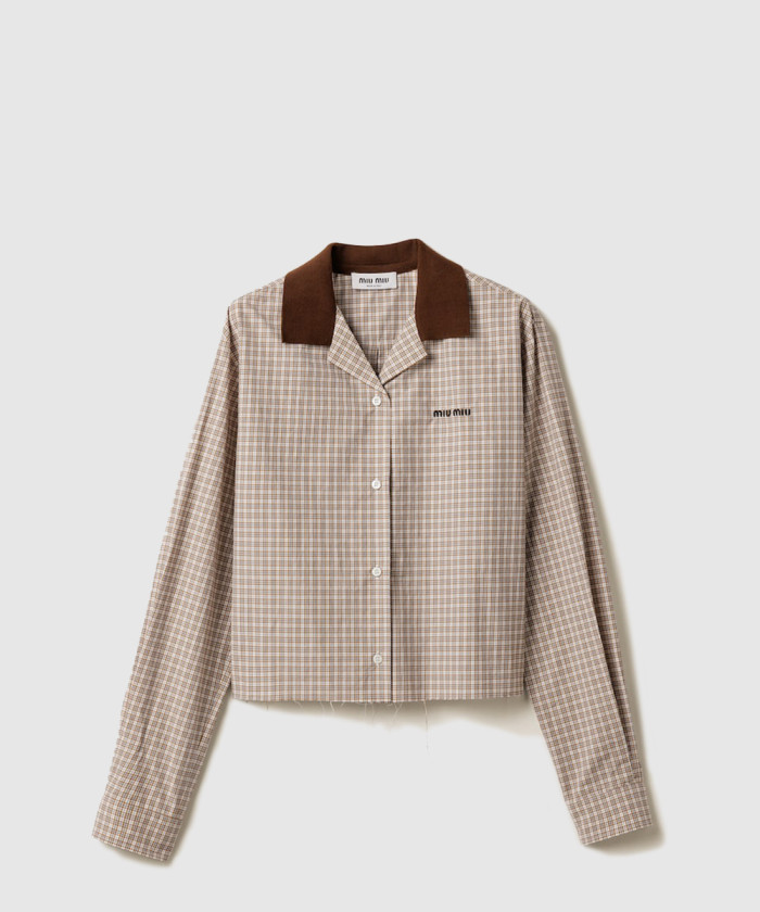 레플리카|이미테이션 miumiu-미우미우플레이드-셔츠-mk1924