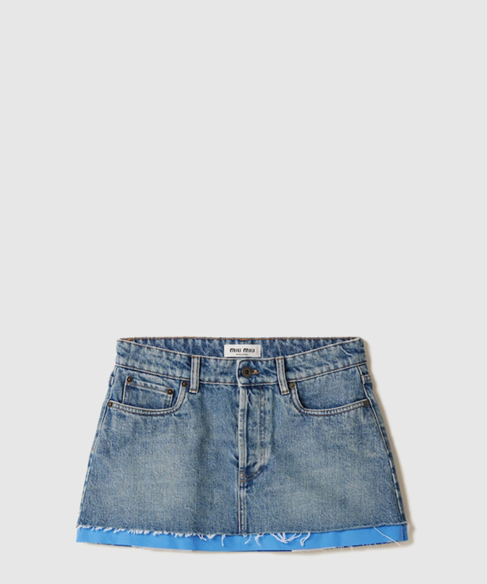 레플리카|이미테이션 miumiu-미우미우데님-및-포플린-미니스커트-gwd337