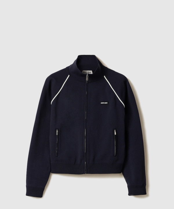 [MIUMIU-미우미우]기능성 원사 지퍼 가디건 MMF958