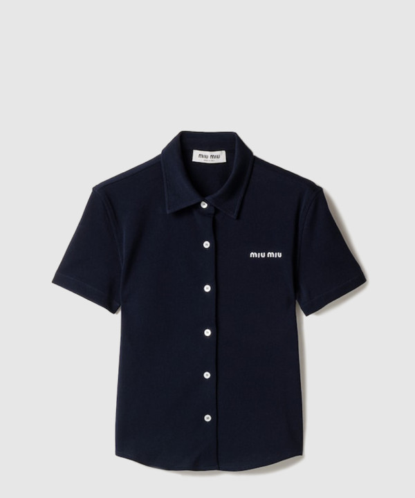 [MIUMIU-미우미우]코튼 피케 셔츠 MK1981