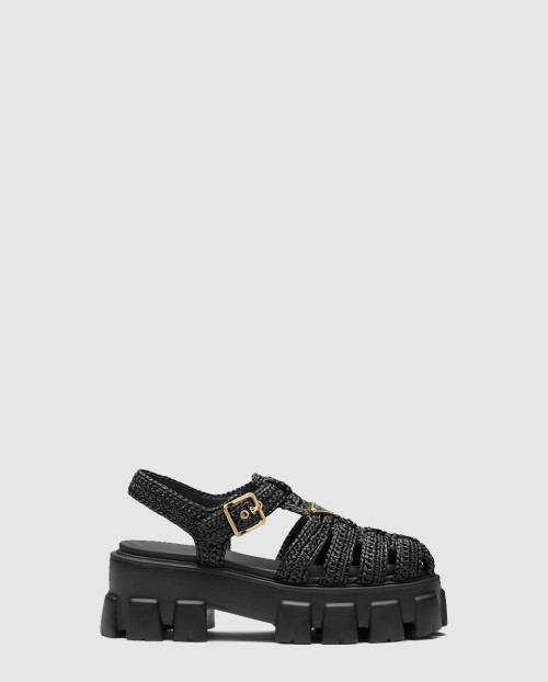 [PRADA-프라다]모노리스 크로셰 케이지 샌들 1X138N