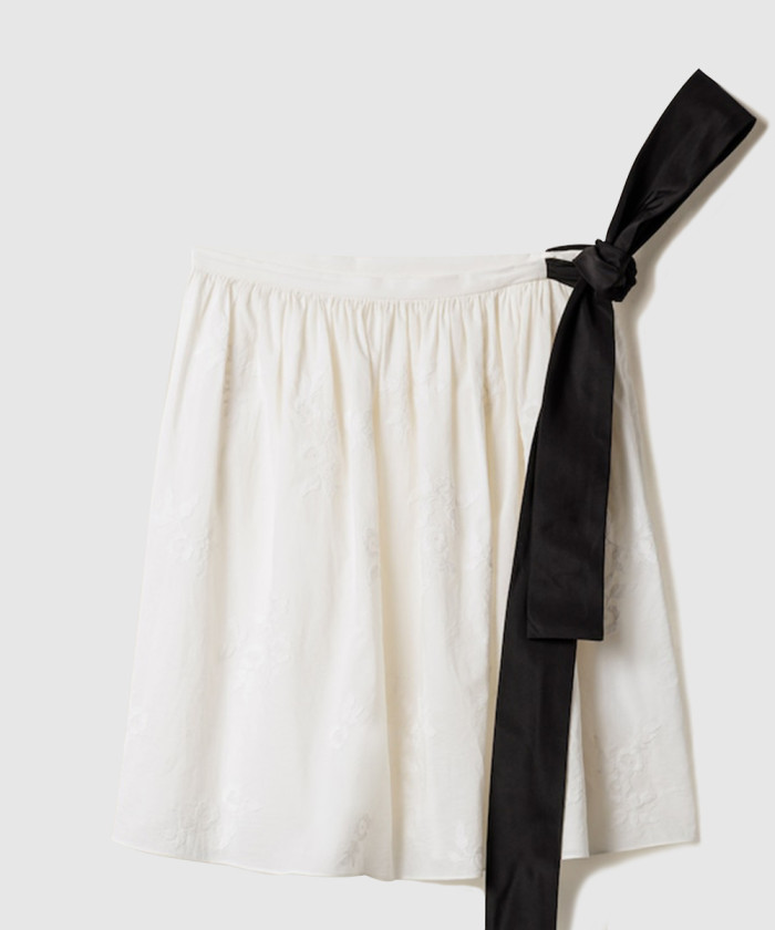 레플리카|이미테이션 miumiu-미우미우자수-장식-바티스트-스커트-mg2473