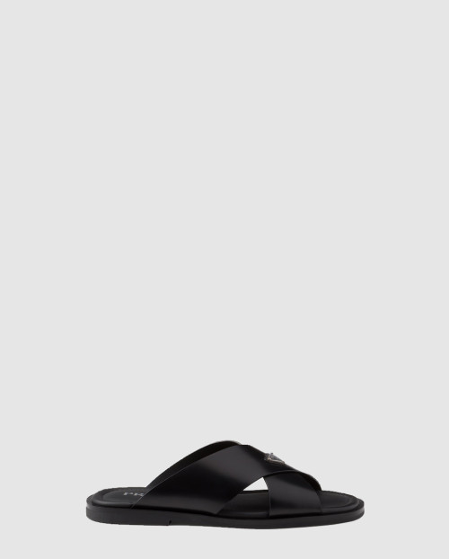 [PRADA-프라다]사피아노 가죽 크로스 슬라이드 2X3081