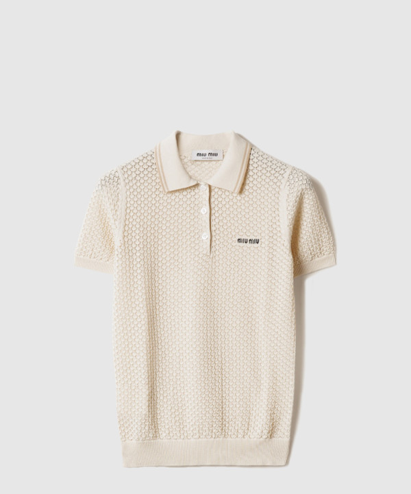[MIUMIU-미우미우]코튼 폴로 셔츠 MMLB28