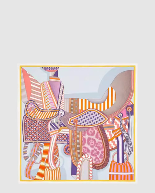 [HERMES-에르메스]La Selle Imaginaire 스카프 90