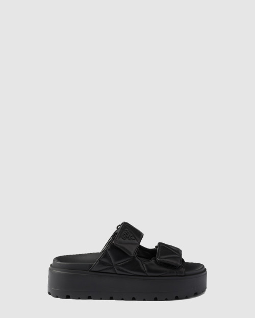 [PRADA-프라다]패딩 나파 가죽 슬라이드 1XZ775