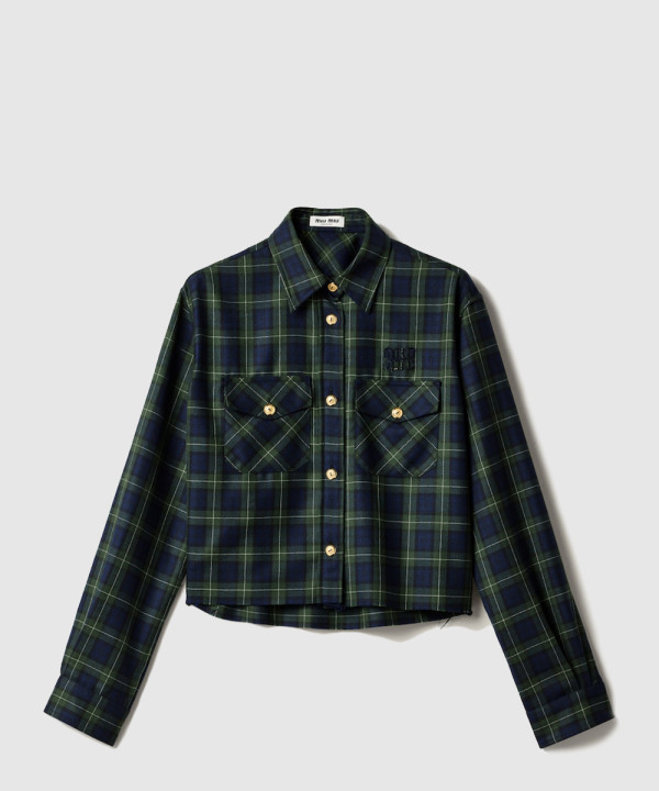 [MIUMIU-미우미우]체크 스커트 MK1907