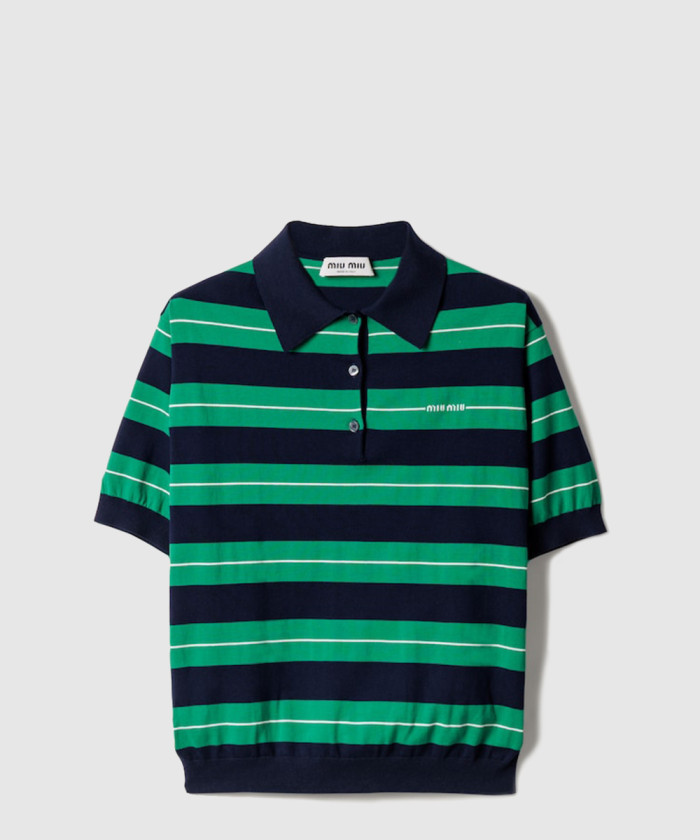레플리카|이미테이션 miumiu-미우미우코튼-니트-폴로-셔츠-mmlb33