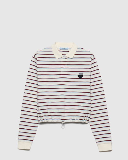 [MIUMIU-미우미우]스트라이프 피케 폴로 셔츠 39608