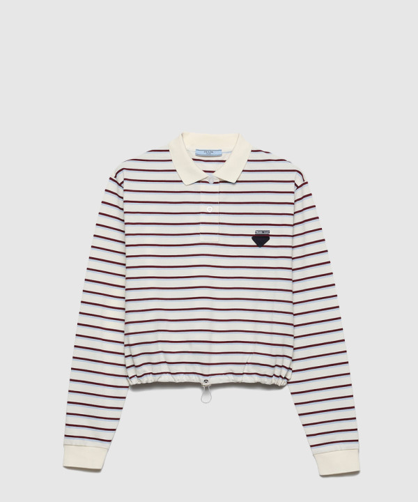 [MIUMIU-미우미우]스트라이프 피케 폴로 셔츠 39608