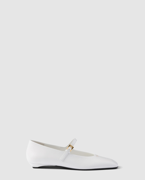 [PRADA-프라다]브러시드 레더 메리 제인 발레리나 1F826N