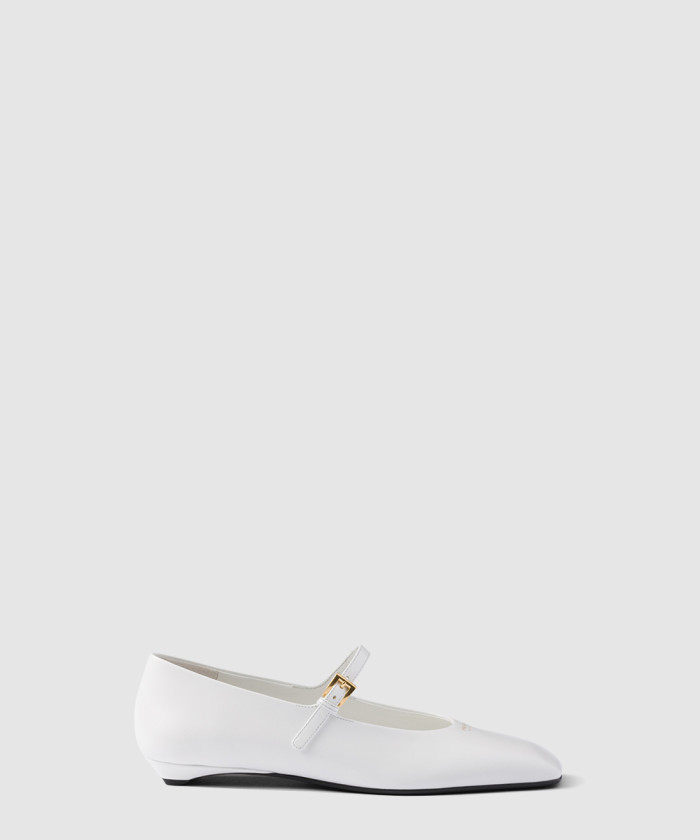 레플리카|이미테이션 prada-프라다브러시드-레더-메리-제인-발레리나-1f826n