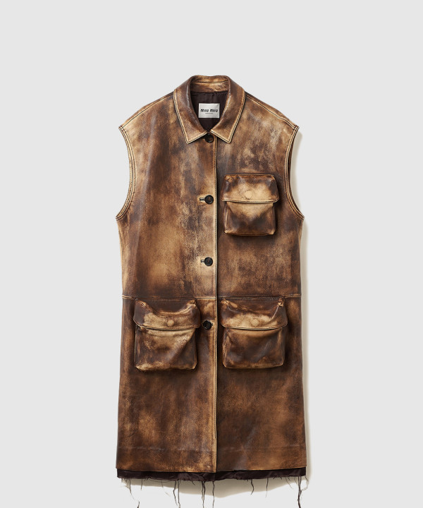 [MIUMIU-미우미우]나파 소프트 레더 베스트 MPT271