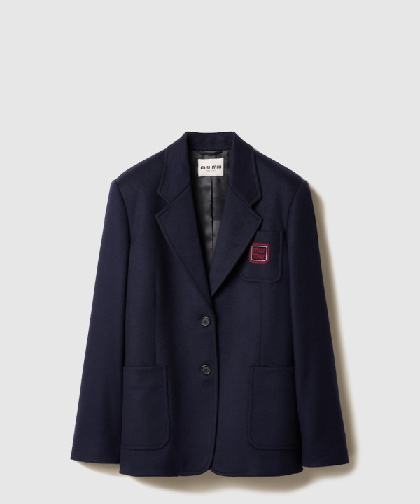 [MIUMIU-미우미우]싱글브레스트 벨루어 재킷 MH1769