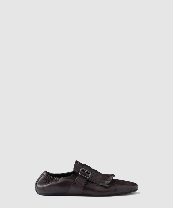 [PRADA-프라다]셔플 프린지 몽크 스트랩 슈즈 1E974N