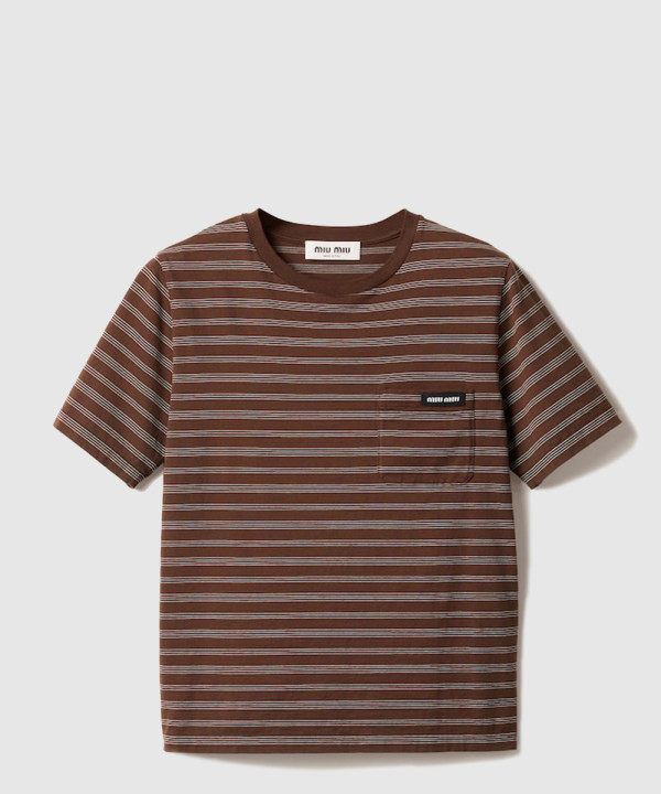 [MIUMIU-미우미우]저지 티셔츠 MJN537