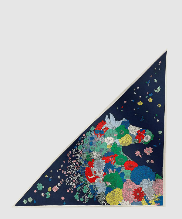 [HERMES-에르메스]Gentle Floral Cloak 자이언트 트라이앵글