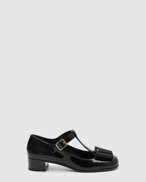 [PRADA-프라다]리본 장식의 가죽 하이힐 1I818N