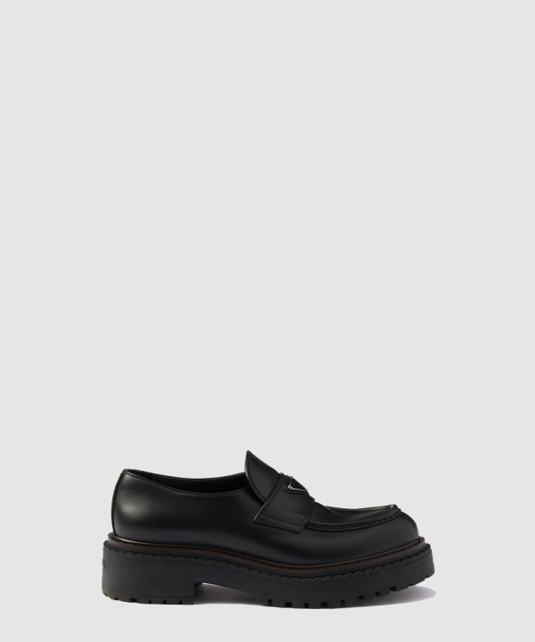 [PRADA-프라다]더블 초콜릿 가죽 로퍼 2DE148