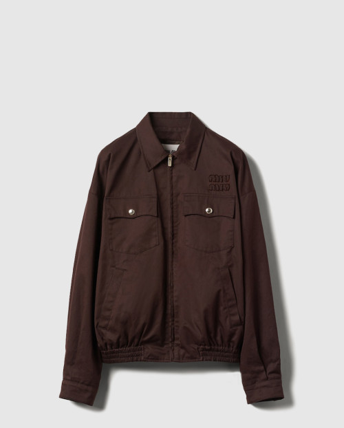 [MIUMIU-미우미우]워싱 개버딘 블루종 재킷 ML1053