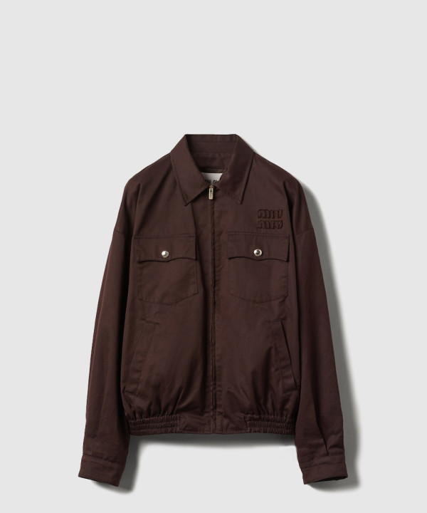 [MIUMIU-미우미우]워싱 개버딘 블루종 재킷 ML1053