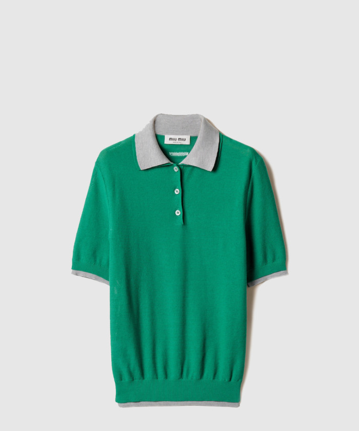 레플리카|이미테이션 miumiu-미우미우코튼-폴로-셔츠-mmlb23