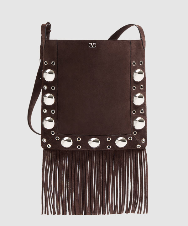 [VALENTINO-발렌티노]가라바니 넬코트 스웨이드 프린지 숄더백