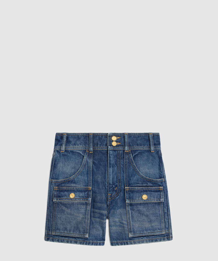 레플리카|이미테이션 celine-셀린느키티-쇼츠-다크-유니언-워시-데님-rp06n9