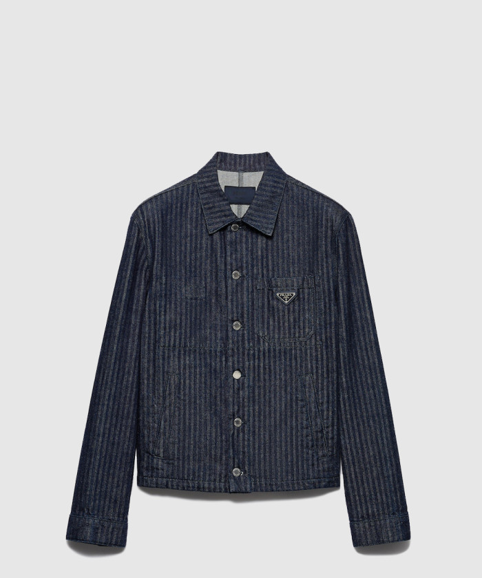 레플리카|이미테이션 prada-프라다셰브론-데님-블루종-재킷-geb254