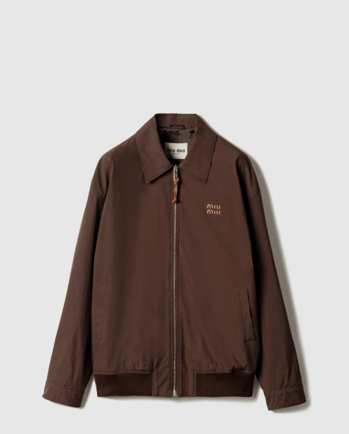 [MIUMIU-미우미우]파나마 코튼 블루종 재킷 ML1265