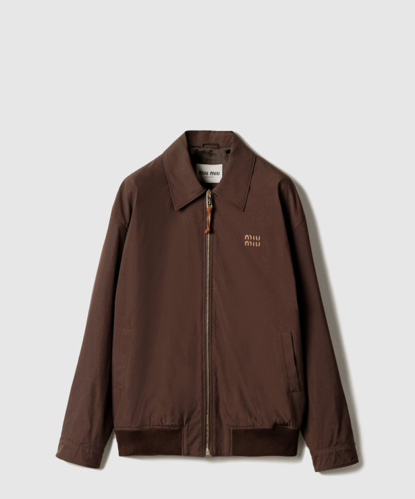 [MIUMIU-미우미우]파나마 코튼 블루종 재킷 ML1265