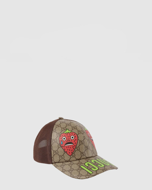 [GUCCI-구찌]스트로베리 프린트 슈프림 야구 모자 700665