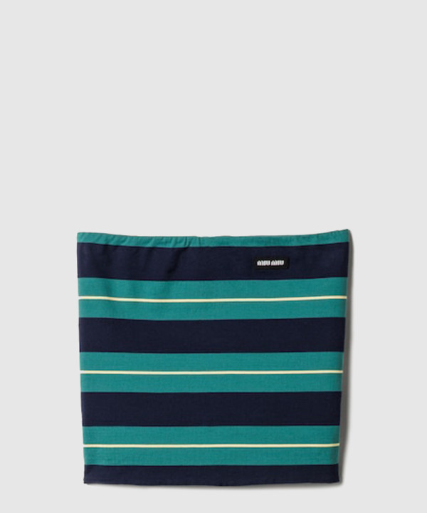 [MIUMIU-미우미우]스트라이프 저지 탑 MJT708