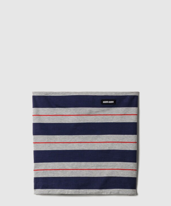 [MIUMIU-미우미우]스트라이프 저지 탑 MJT708