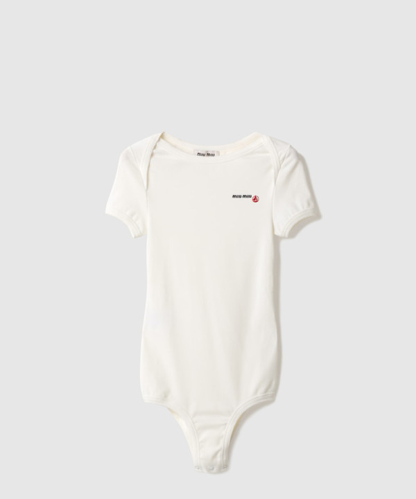 [MIUMIU-미우미우]Petit Bateau X Miu Miu 스트레치 저지 바디수트 MJA897