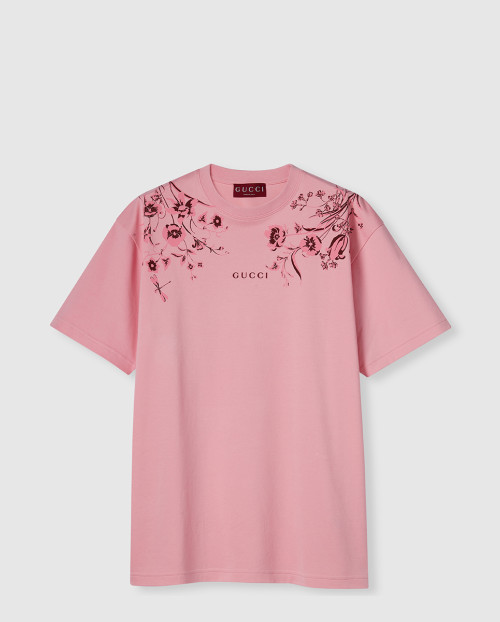 [GUCCI-구찌]부드러운 코튼 저지 프린트 티셔츠 837959