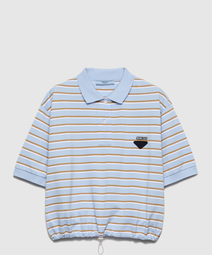 레플리카|이미테이션 prada-프라다크롭-스트라이프-피케-폴로-셔츠-39609-1