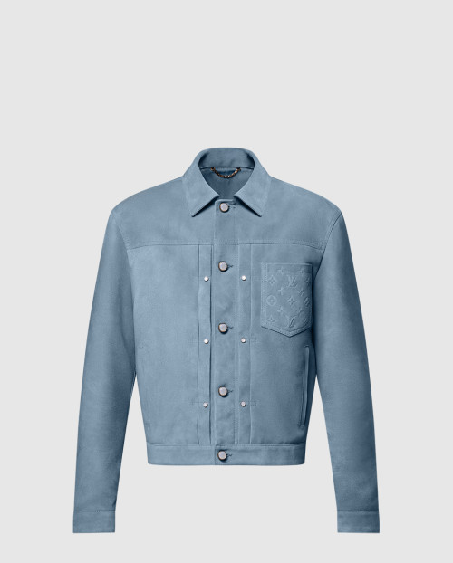 [LOUIS VUITTON-루이비통]스웨이드 레더 타입 II 트러커 재킷 1AHVLI