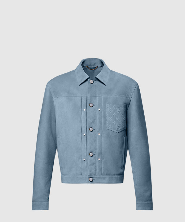 [LOUIS VUITTON-루이비통]스웨이드 레더 타입 II 트러커 재킷 1AHVLI