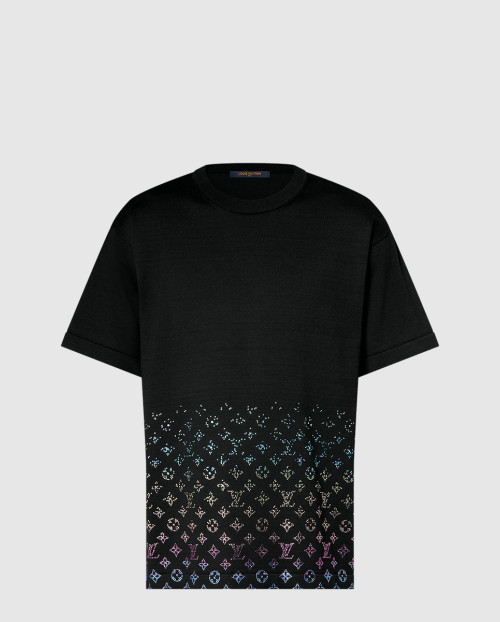 [LOUIS VUITTON-루이비통]모노그램 그라디언트 엠벨리시드 쇼트 슬리브드 크루넥 1AGTLI