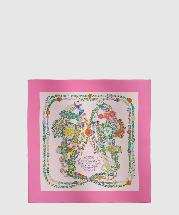 [HERMES-에르메스]Brides de Gala en Fleurs 스카프 90