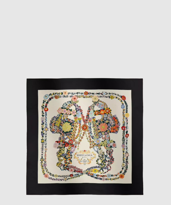 [HERMES-에르메스]Brides de Gala en Fleurs 스카프 90